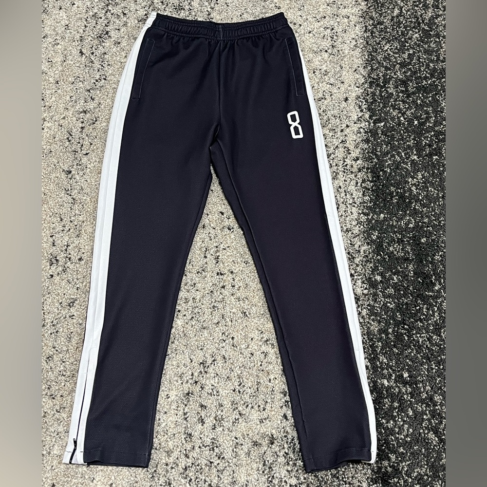 Black and White Kids Track Pants